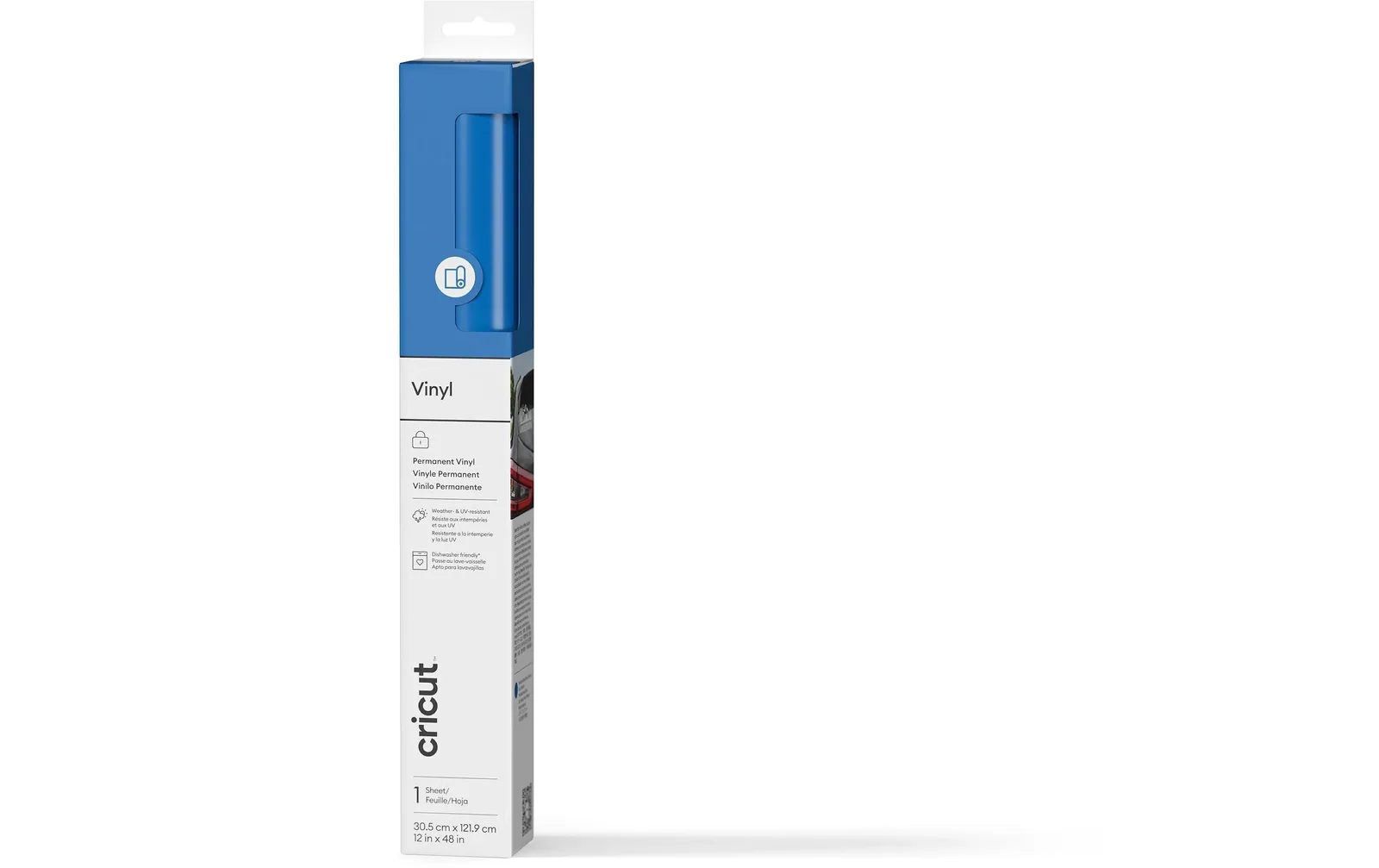 Cricut Vinylfolie Permanent 30.5 x 122 cm, 1 Stück, Blau