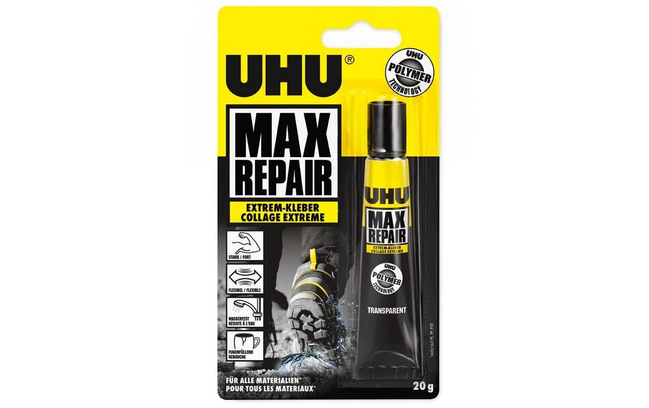 UHU Alleskleber Max Repair 1 Stück, Transparent