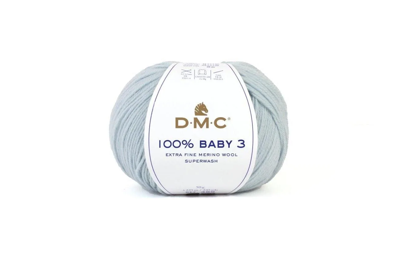DMC Wolle 100% Baby 3 Graublau