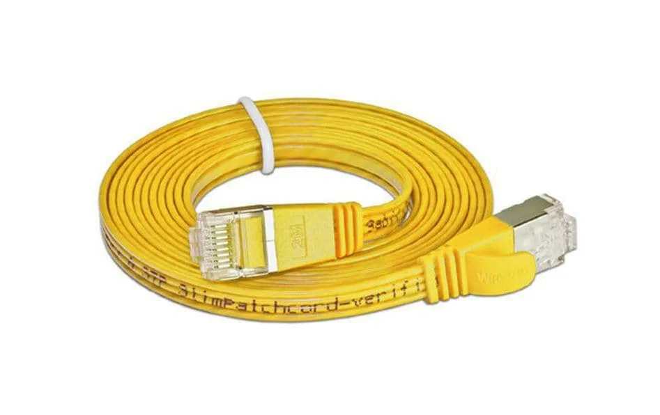 SLIM Slimpatchkabel RJ-45 - RJ-45, Cat 6, STP, 1 m, Gelb
