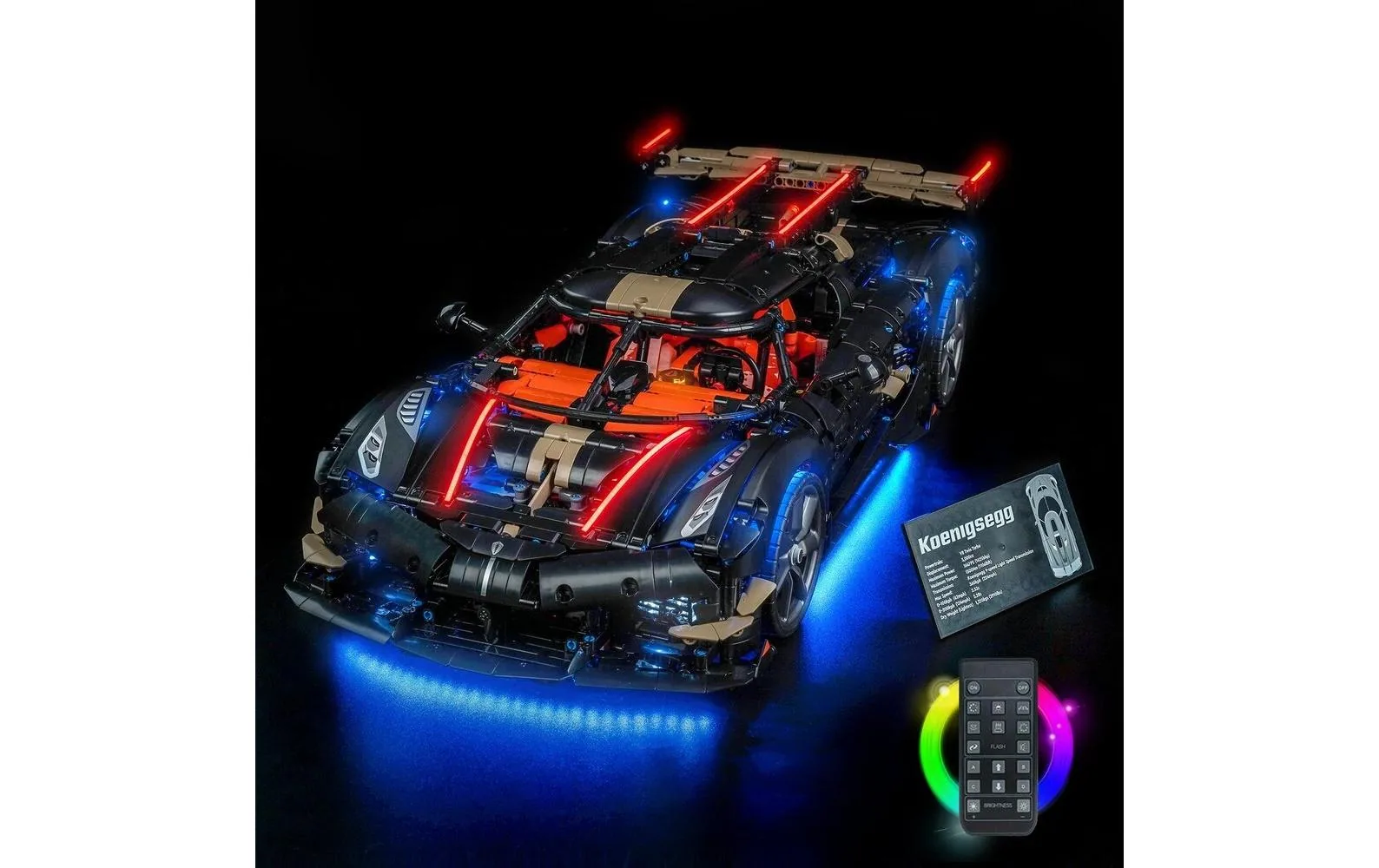 BrickBling Beleuchtungs-Set LEGO 42232 Koenigsegg LED