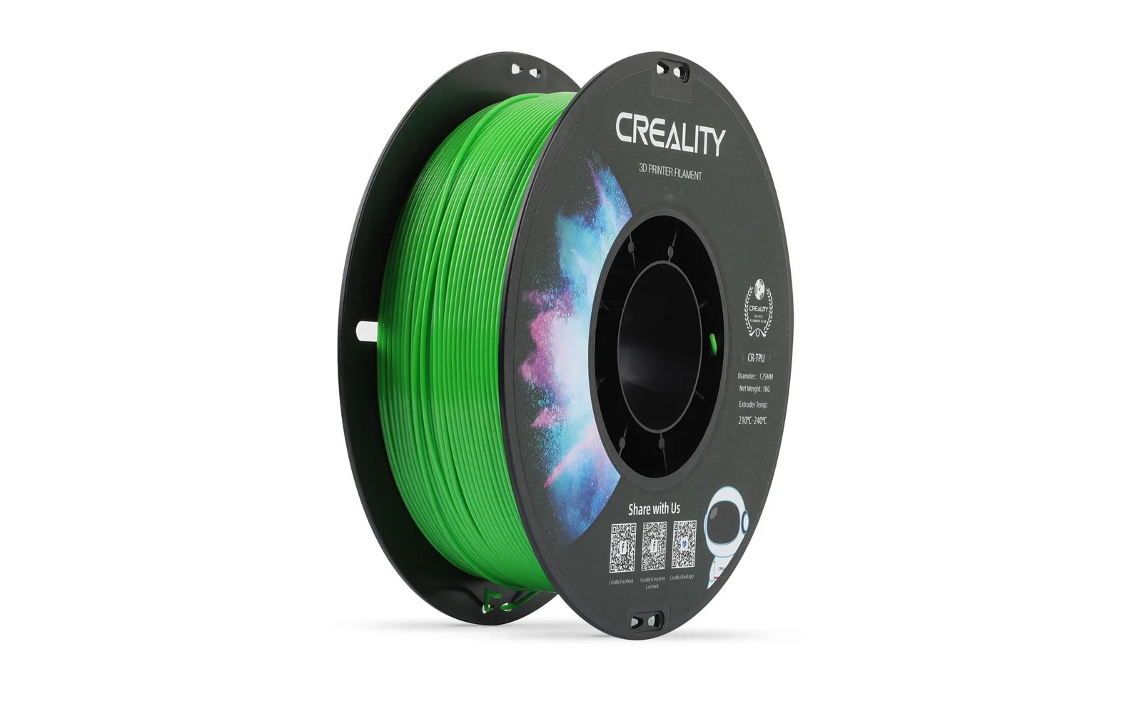 Creality Filament TPU, Grün, 1.75 mm, 1 kg