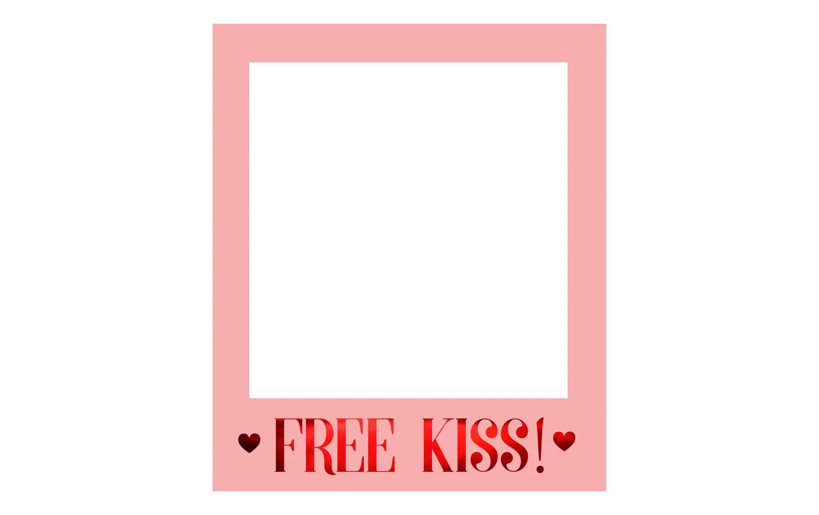 Partydeco Hochzeitsaccessoire Free Kiss 50 x 59.5 cm, Pink