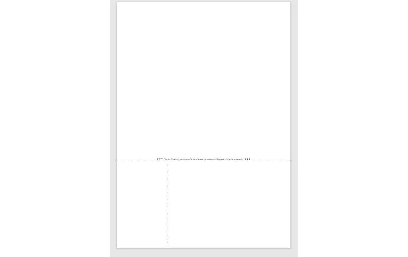 Büromaterial Einzahlungsschein QR Code 80 g/m², Abrisshilfe, 500 Blatt