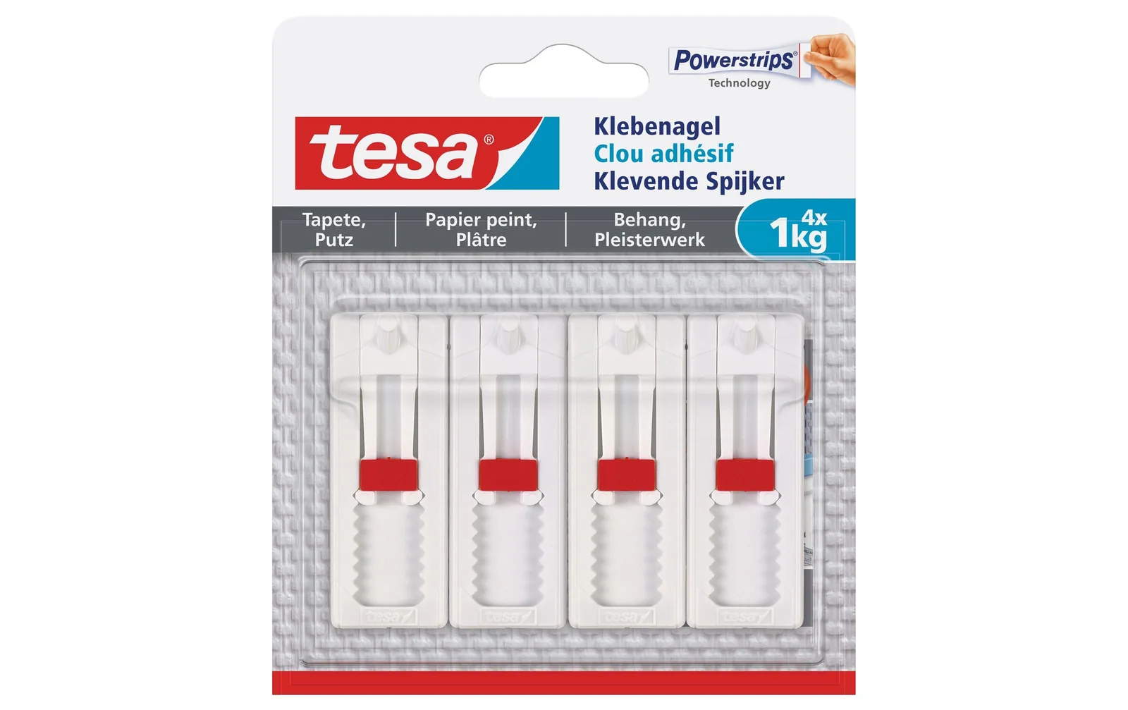 tesa Klebenagel für Tapete & Putz 1 kg, Weiss