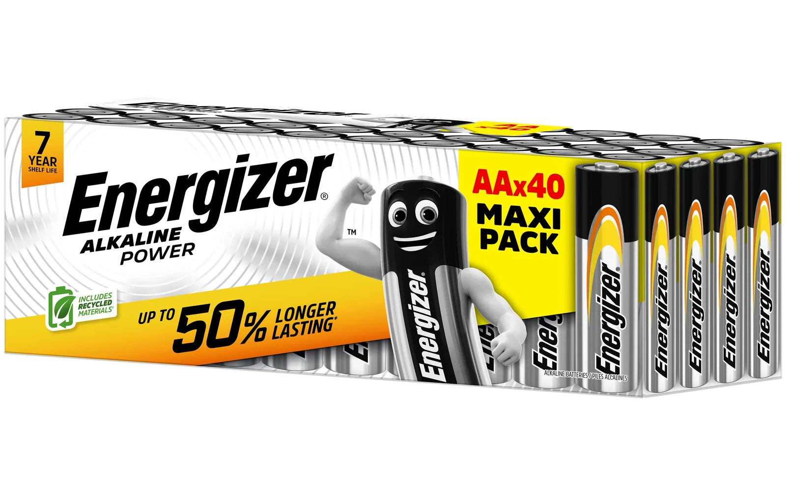 Energizer Batterie Alkaline Power AA , 40 Stück