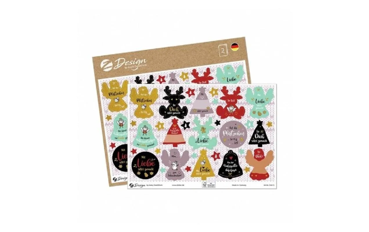 Z-Design Motivsticker Christmas für dich A5 2 Stück Mehrfarbig