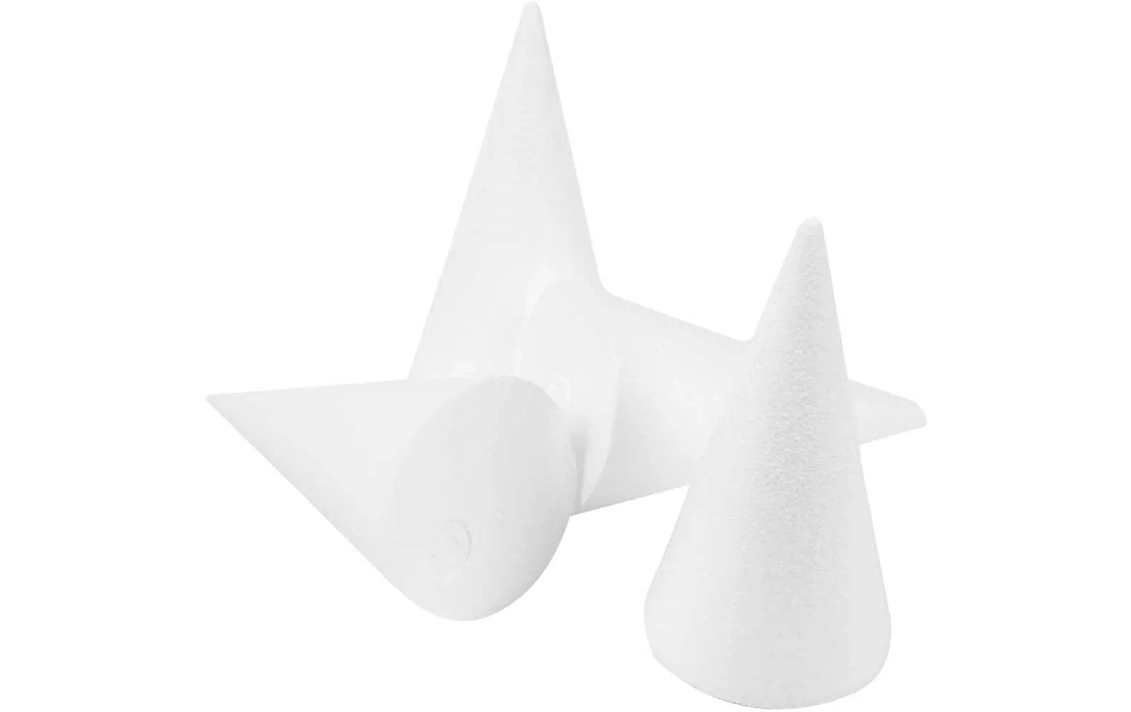 Creativ Company Styropor-Kegel 25 Stück, Weiss