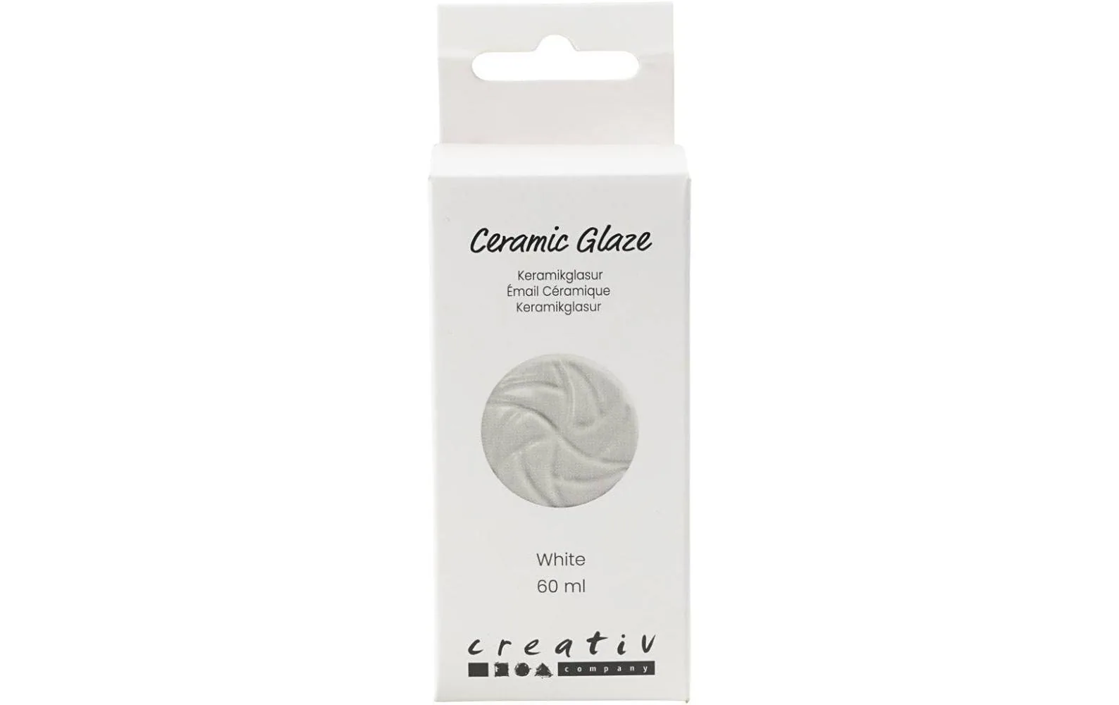 Creativ Company Keramikglasur 984 - 1101 °C, 60 ml, Weiss