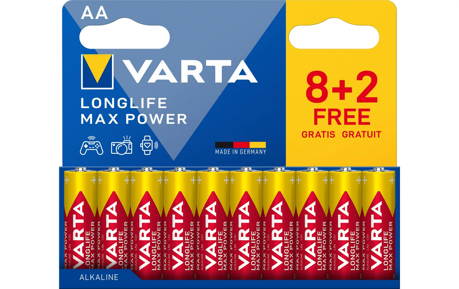 Varta Batterie Longlife Max Power AA , 10 Stück