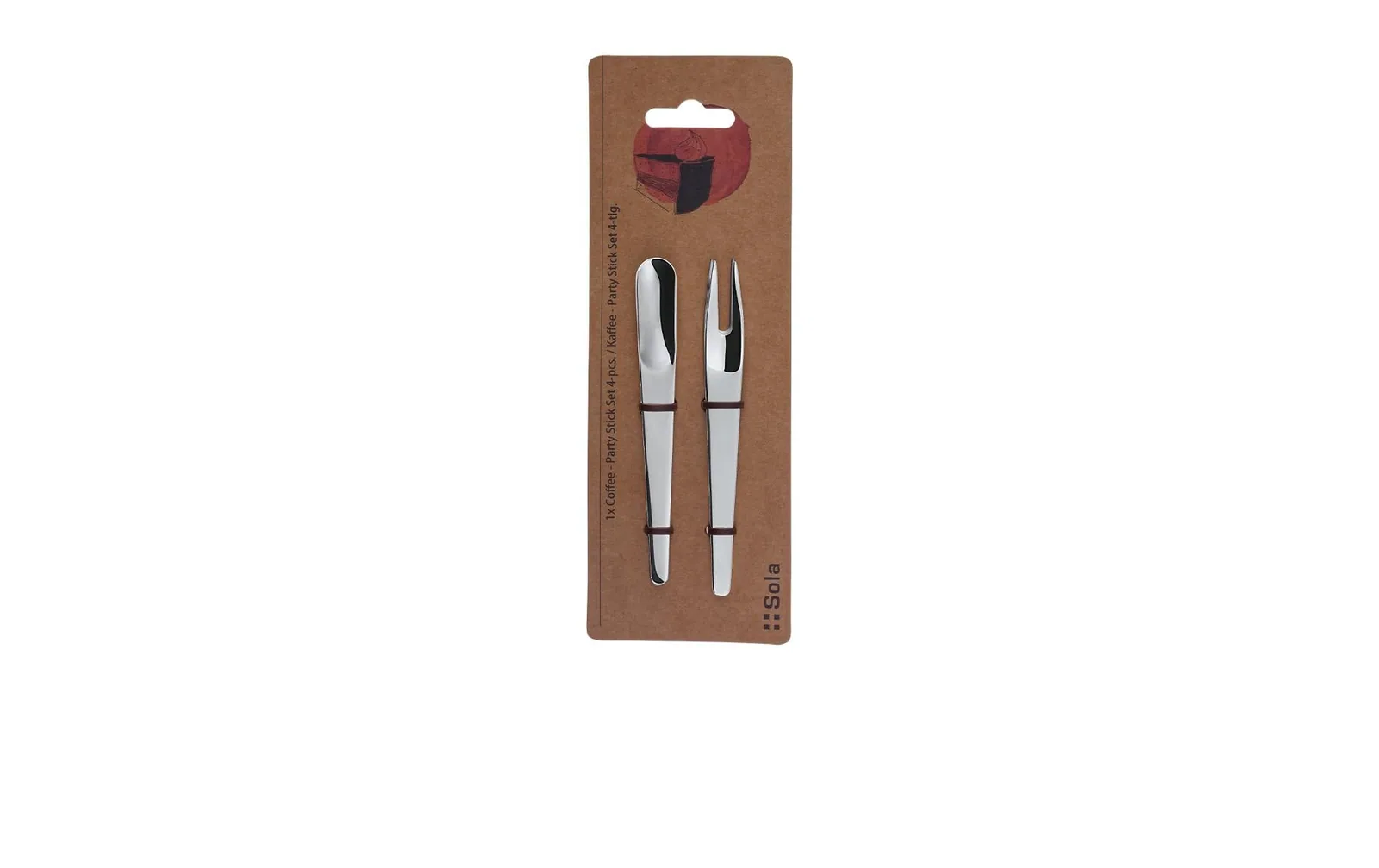 Sola Kaffee-Partystick Set Basic Alpha, poliert, 4- teilig