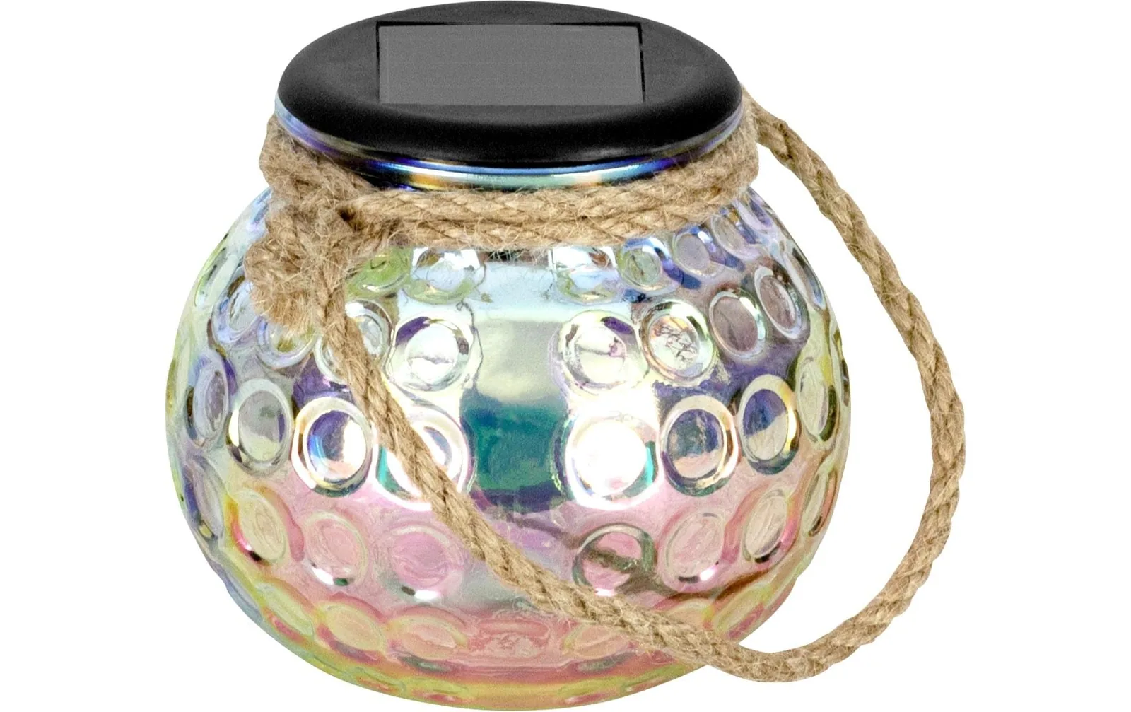 EGLO Leuchten Solar Windlicht Glas irisierend