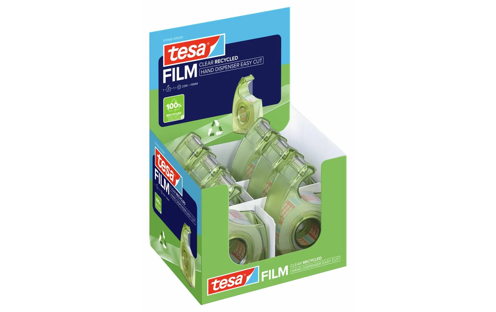 tesa Klebeband Easy Cut 6 x 19 mm x 33 m, Transparent