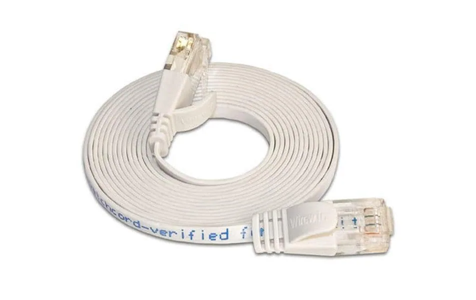 SLIM Slimpatchkabel RJ-45 - RJ-45, Cat 6, UTP, 0.25 m, Weiss