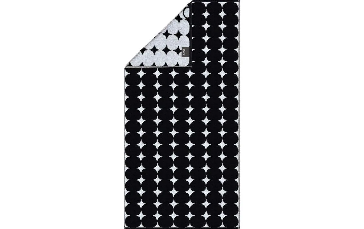 Cawö Handtuch Bubbles 50 x 100 cm, Schwarz/Weiss