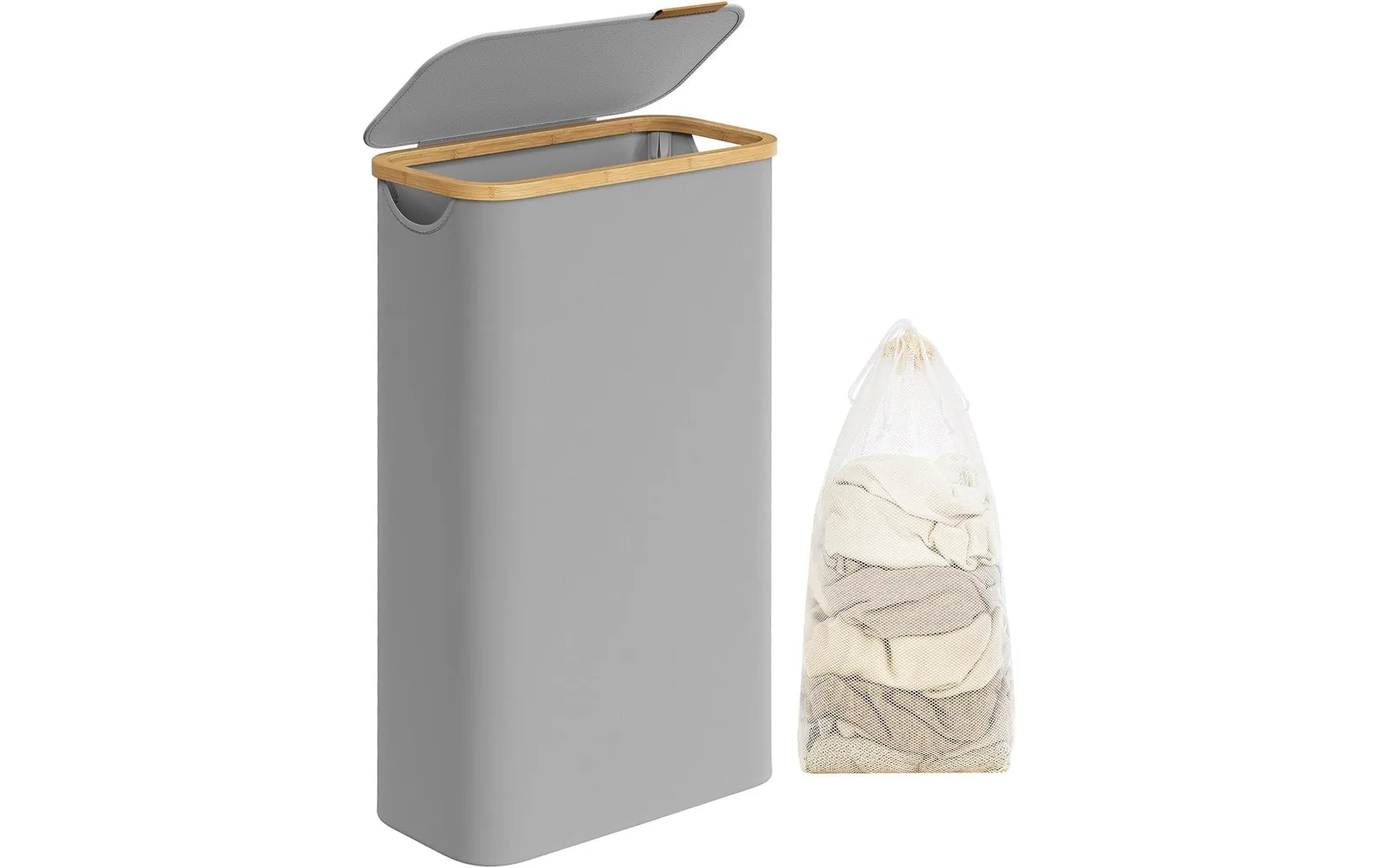 Songmics Wäschekorb 65 l, Grau