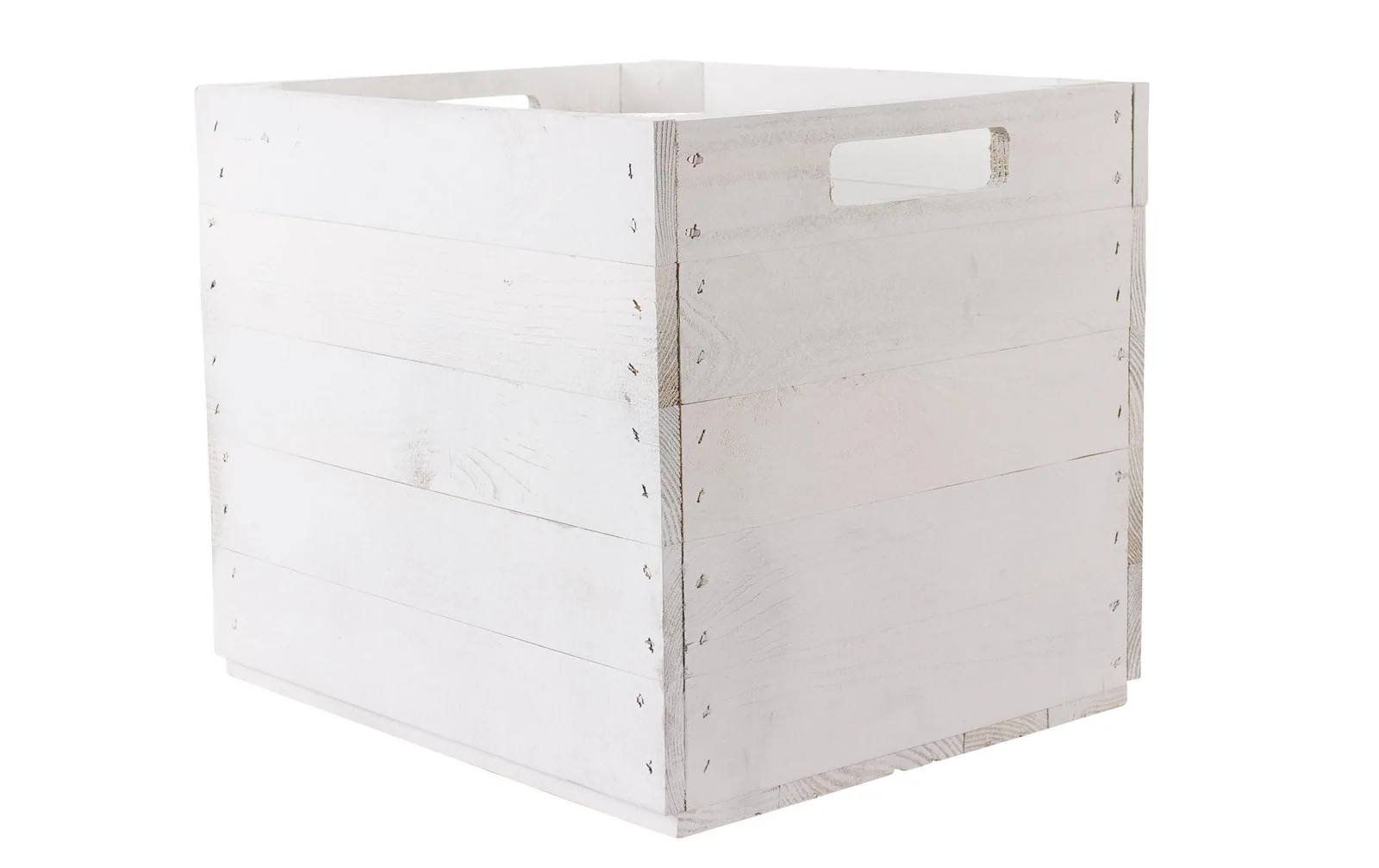 Holz Zollhaus Aufbewahrungskiste Vintage 33 x 38 cm, Weiss