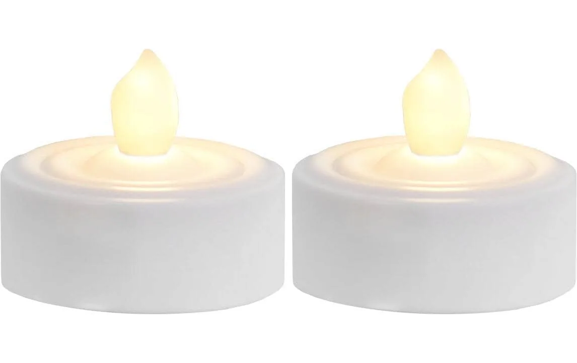 Star Trading LED Teelichter Set Paulo Ø 3.6 x 2.9 cm, Weiss, 2 Stk
