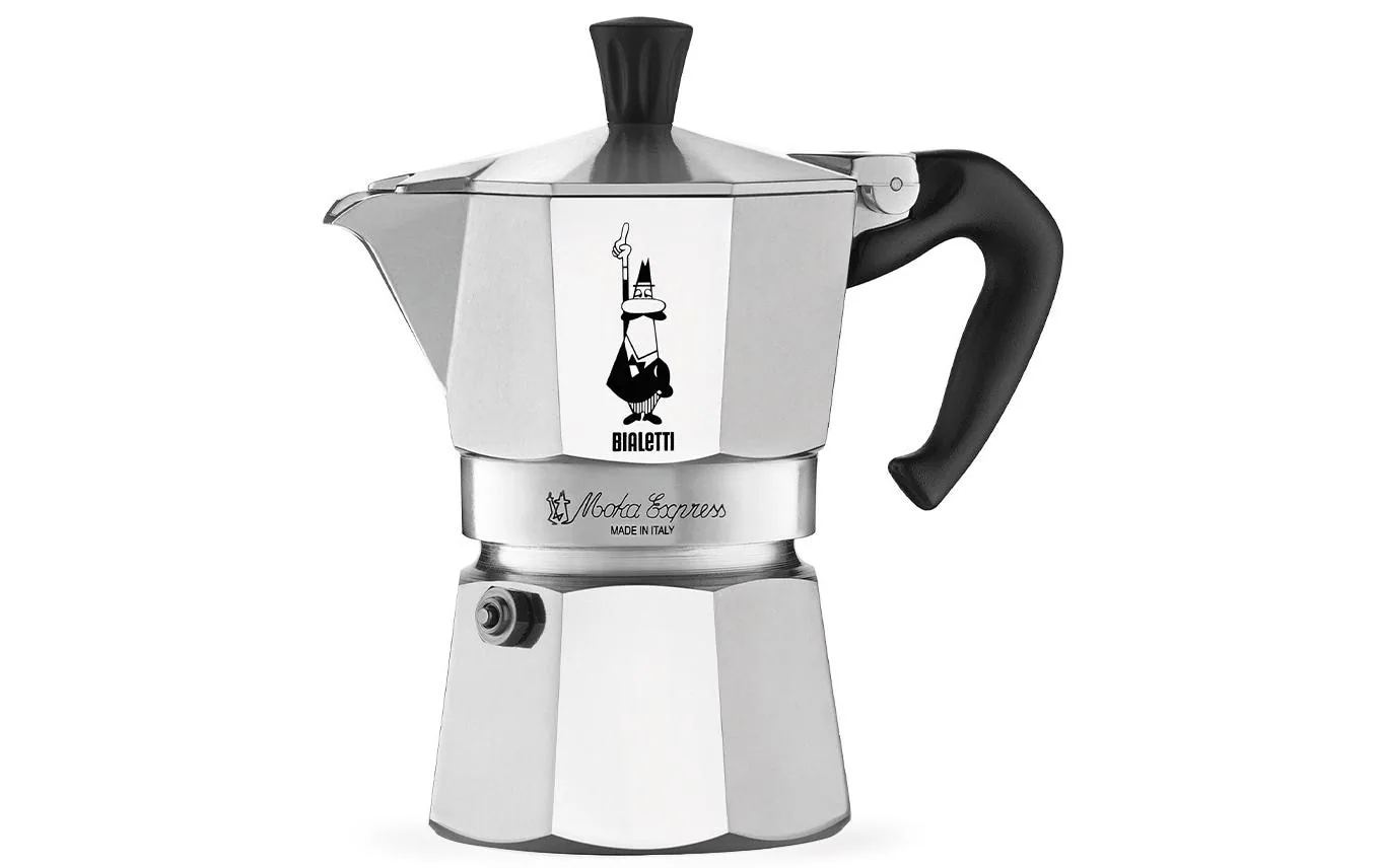 Bialetti Espressokocher Moka Express 3 Tassen, Silber