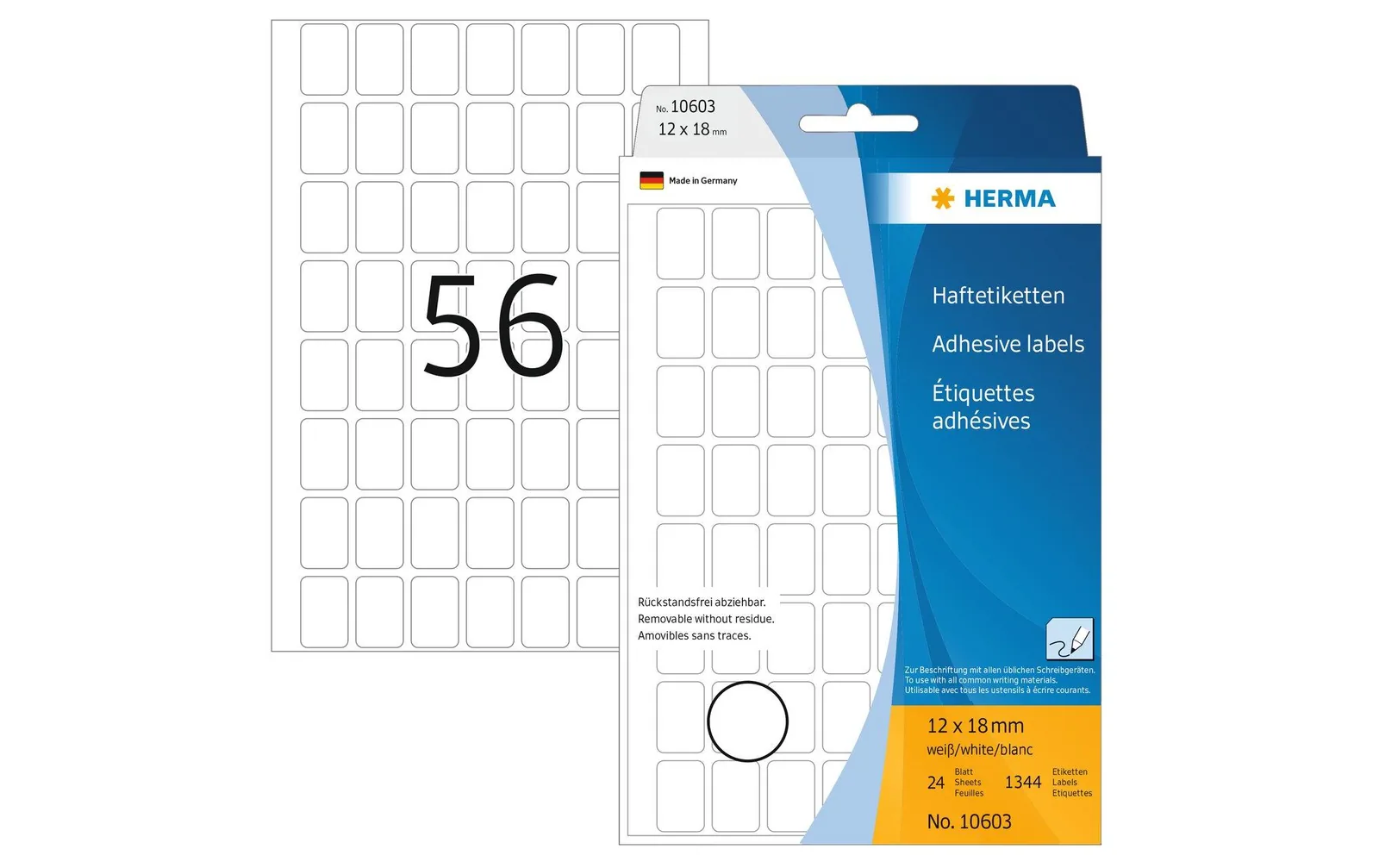 HERMA Vielzweck-Etiketten 12 x 18 mm, 24 Blatt