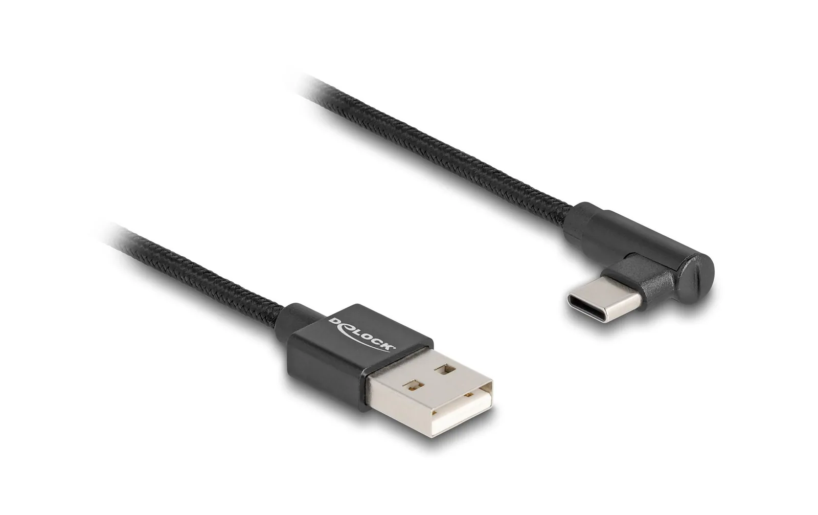Delock USB 2.0-Kabel USB-A - USB-C gewinkelt 3 m