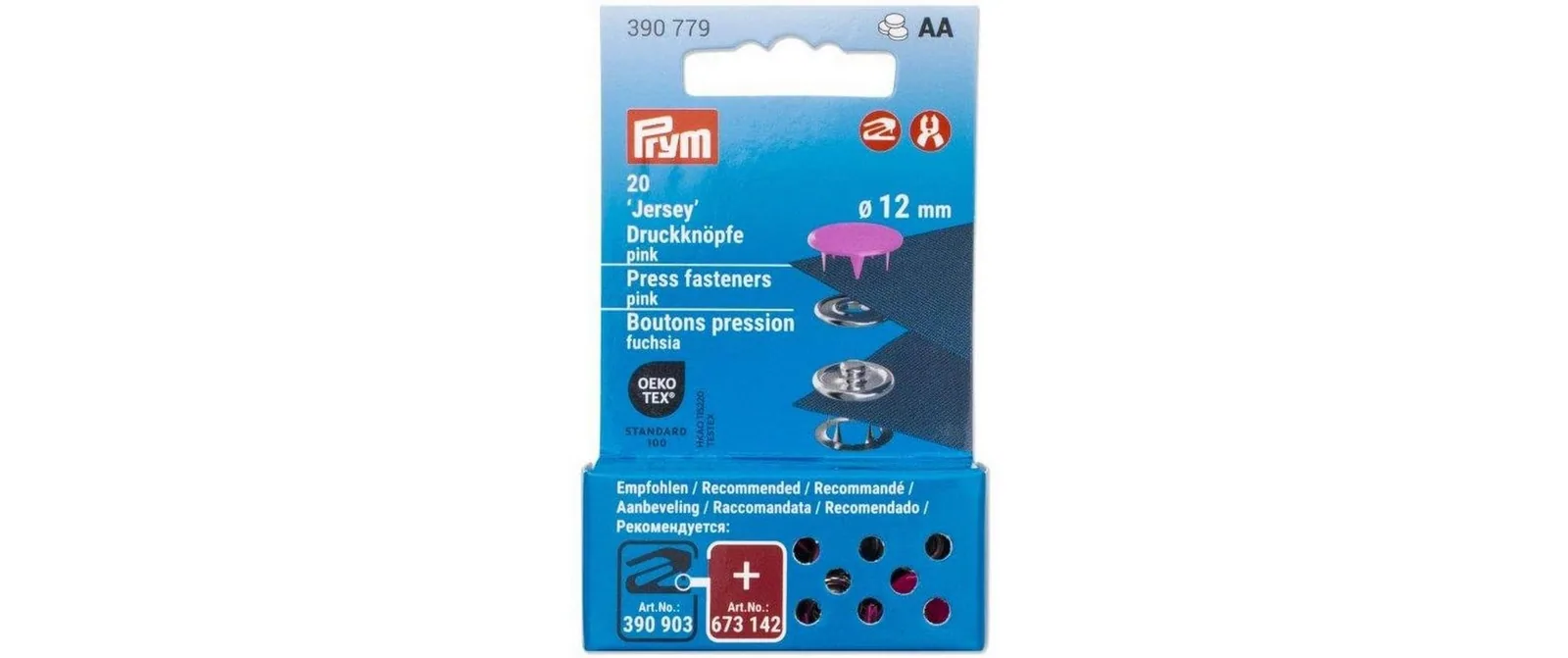 Prym Druckknöpfe Jersey 12 mm, Pink