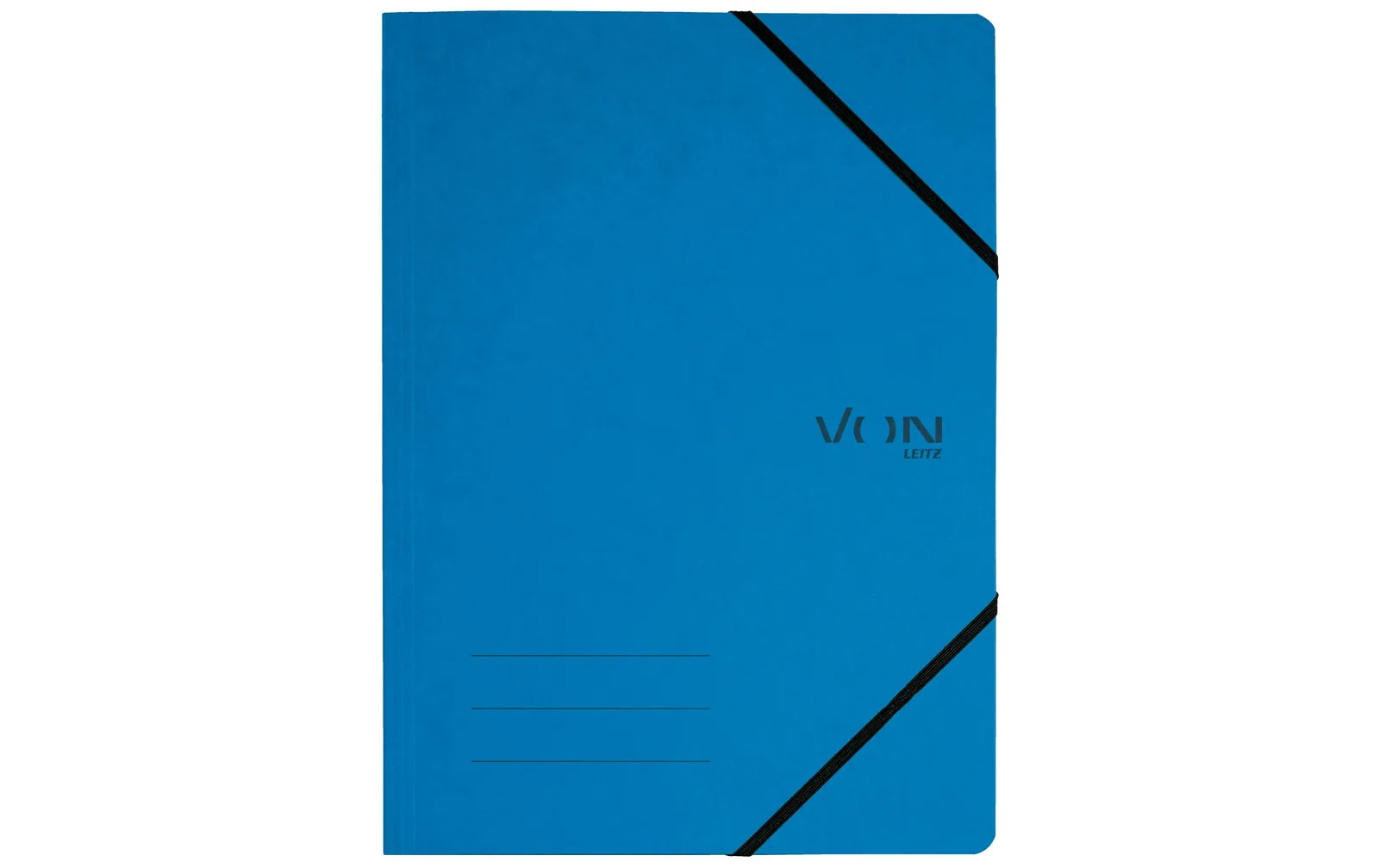 VON Gummibandmappe A4, Blau, 5 Stück