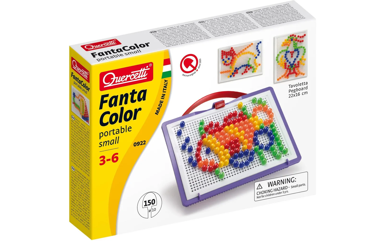 Quercetti Mosaik-Steckspiel FantaColor Tab 150 Teile