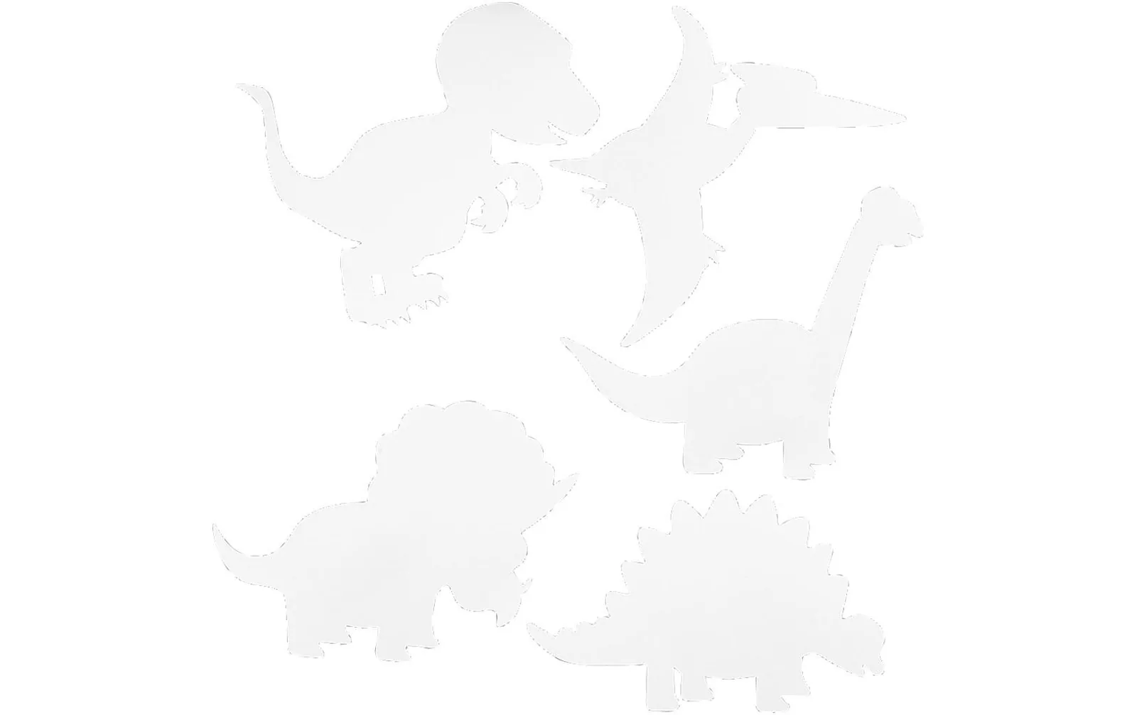 Creativ Company Bastelpapier Dinosaurier 16 Stück, Weiss