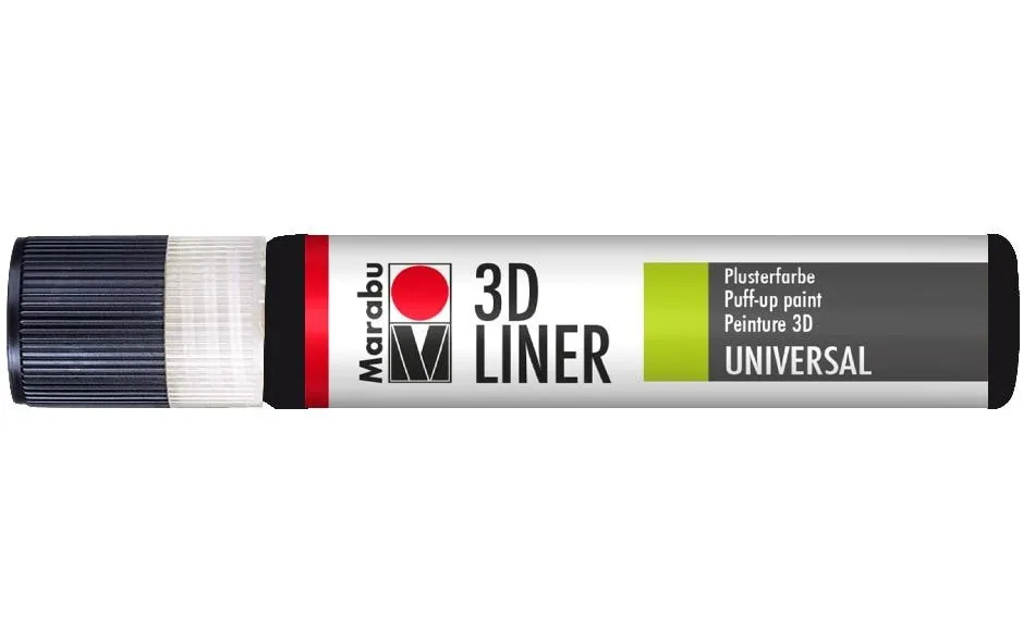 Marabu Textilfarbe 3D-Liner, 25 ml, Schwarz