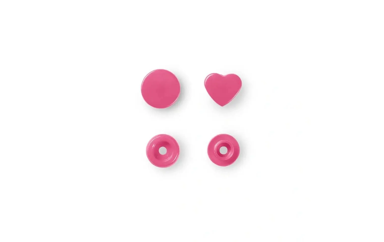 Prym Druckknöpfe Color Snaps Herz, Pink, 12.4 mm, 30 Stück