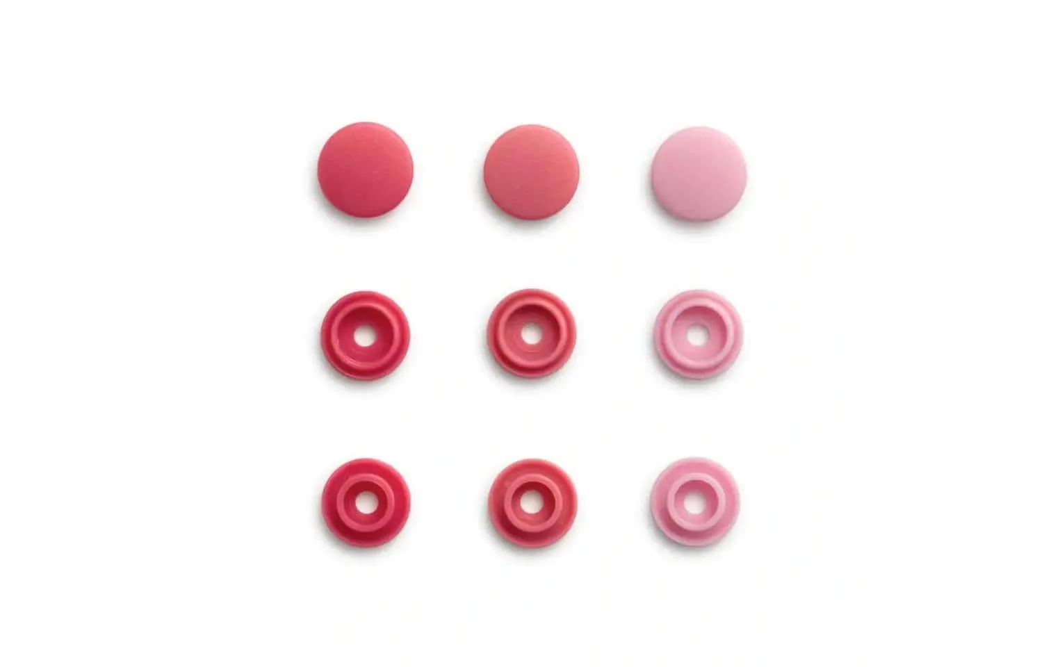 Prym Druckknöpfe Color Snaps Rosa, Ø 9 mm, 36 Stück