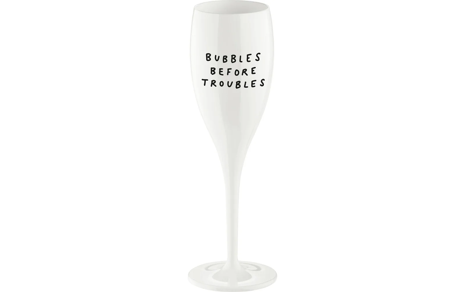 Koziol Sektglas Bubbles 100 ml, 1 Stück, Weiss
