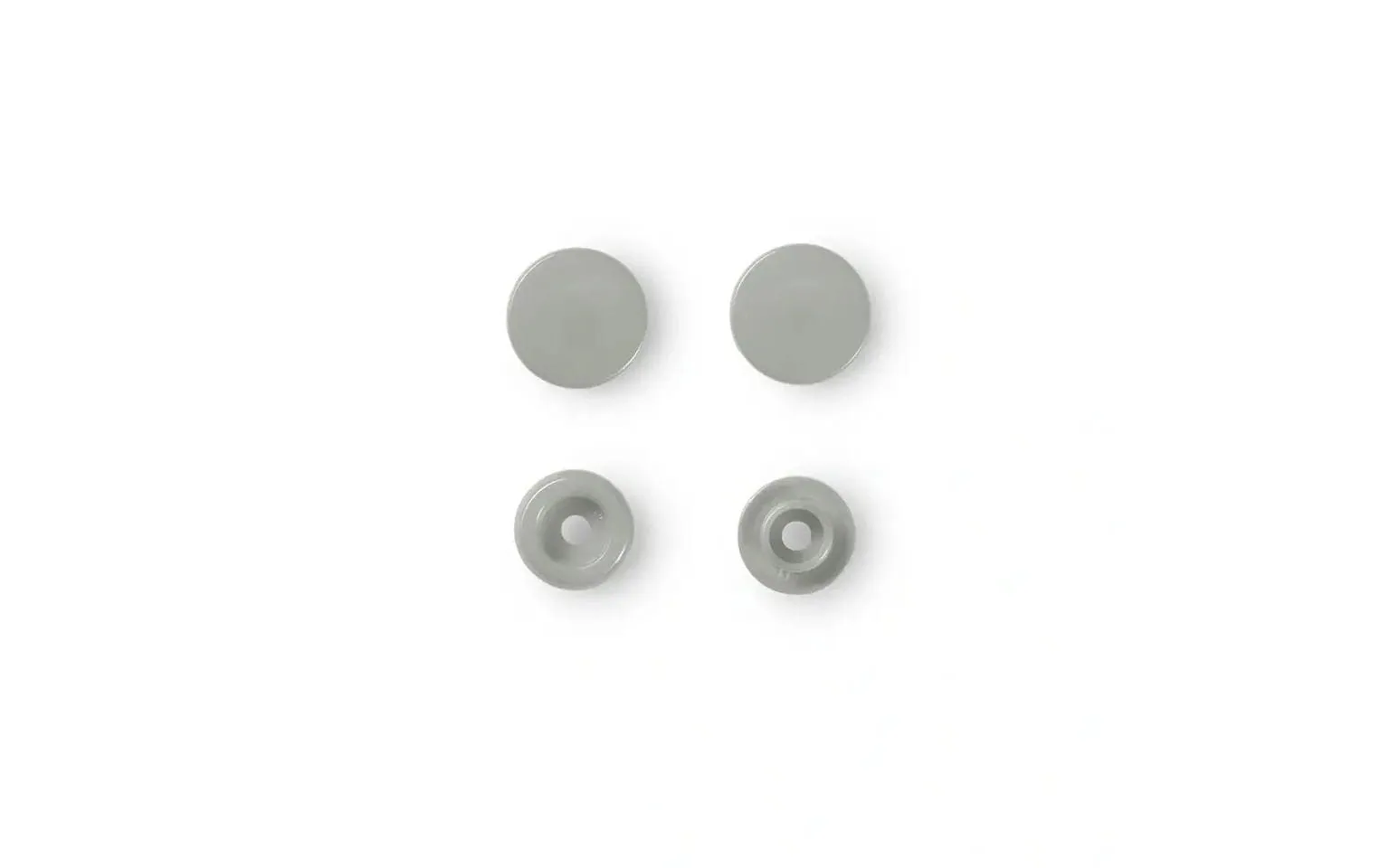 Prym Druckknöpfe Color Snaps Grau, Ø 12,4 mm, 30 Stück
