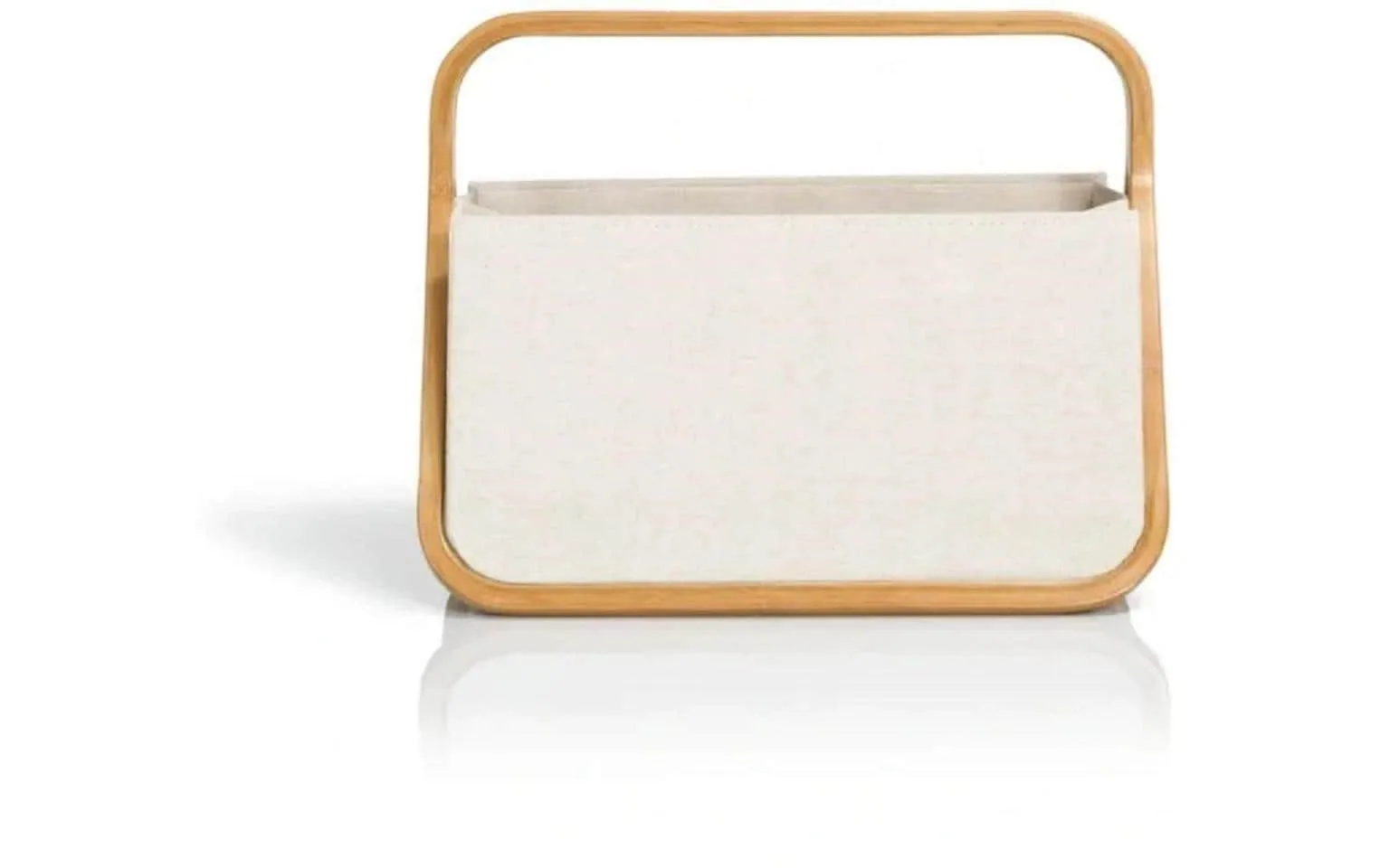 Prym Fold & Store Basket Canvas & Bamboo Natur