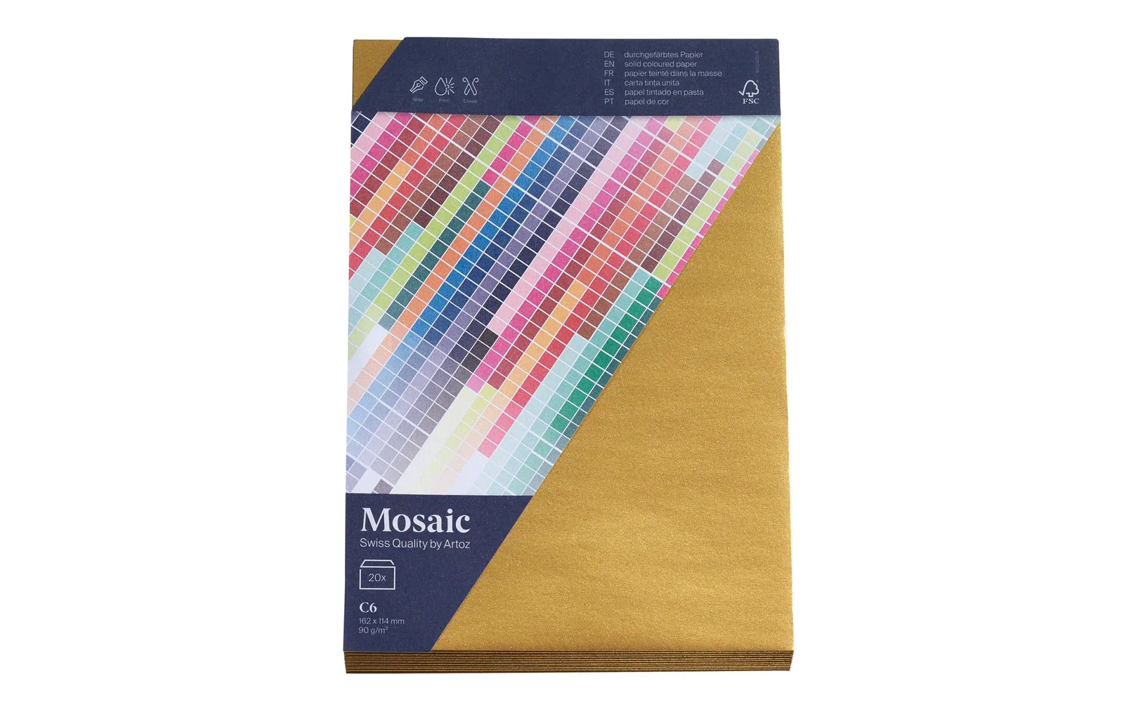 Artoz Couvert Mosaic C6, 20 Stück, Gold