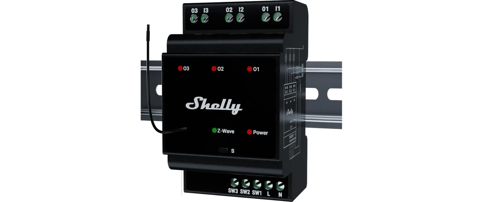 Shelly Funk-Schaltaktor Wave Pro 3 48 A