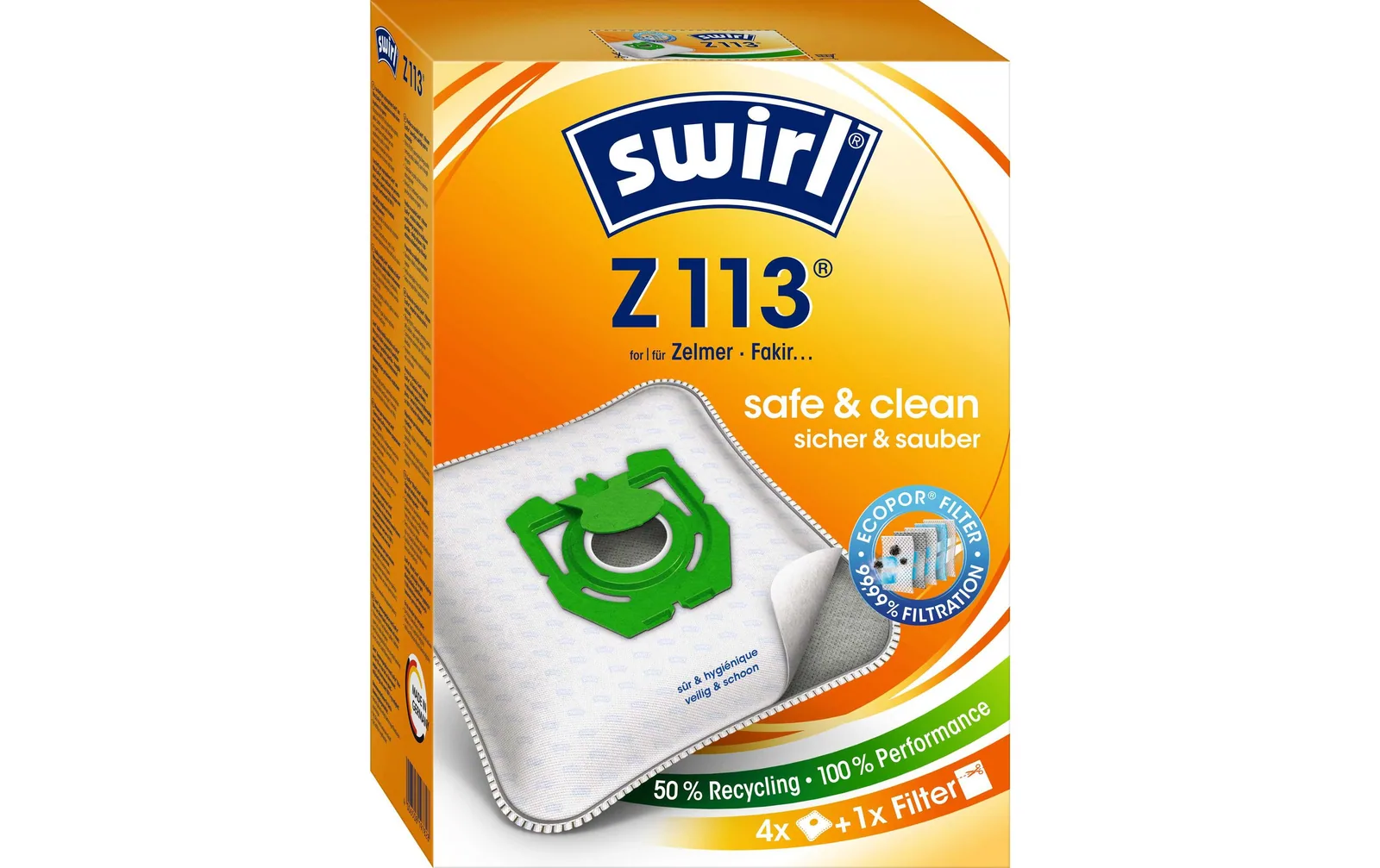 Swirl Staubfilterbeutel Z 113 EcoPor 4 Stück