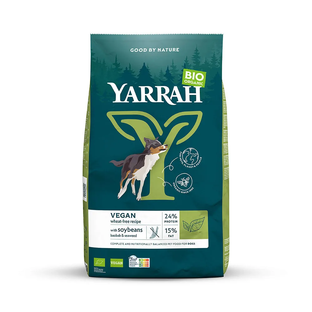 Yarrah Bio Hund Trockenfutter Erwachsene weizenfrei Vegan · 1×10000g Sack