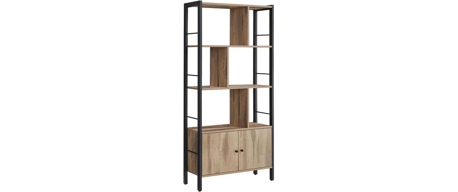 VASAGLE Regal 74 x 154.5 cm, Schwarz/Braun