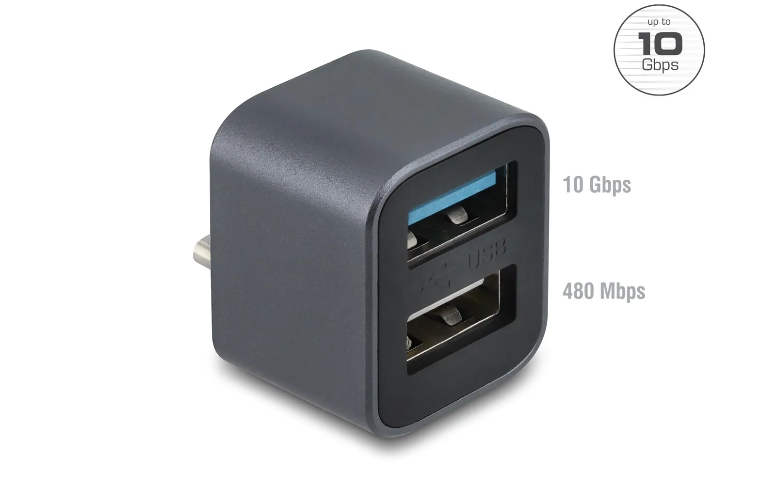 Delock USB Hub (Mini, USB Type-C Stecker, 1 x USB 10 Gbps)