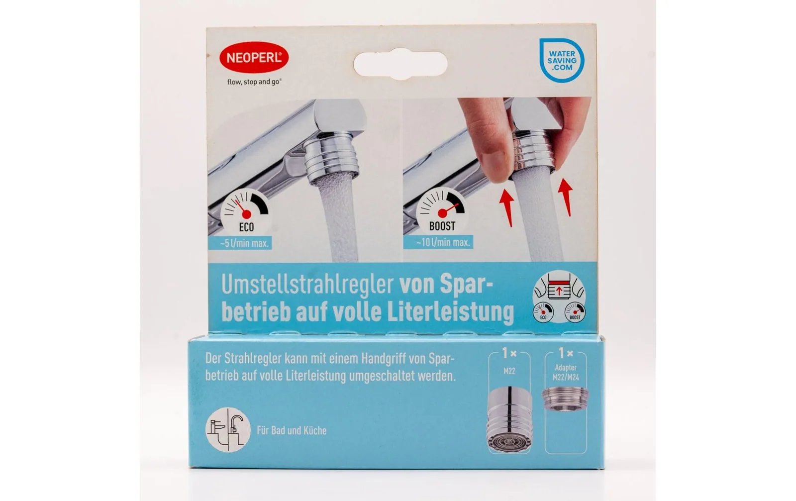NEOPERL Umstellstrahlregler Sparbetrieb M22/M24, 5/10 L/MIN