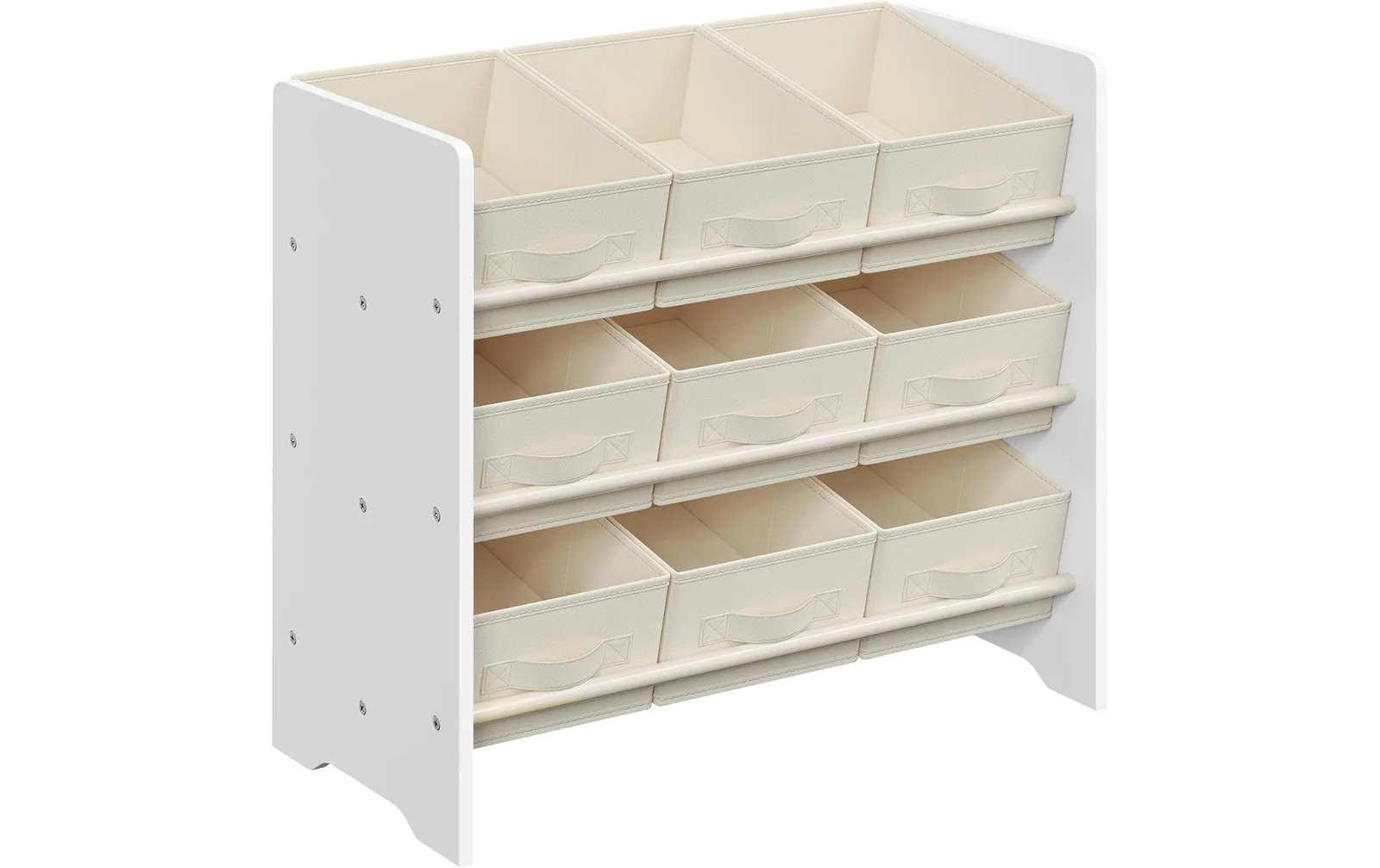 Songmics Ablageregal mit 9 Boxen 62.5 cm x 60 cm, Weiss