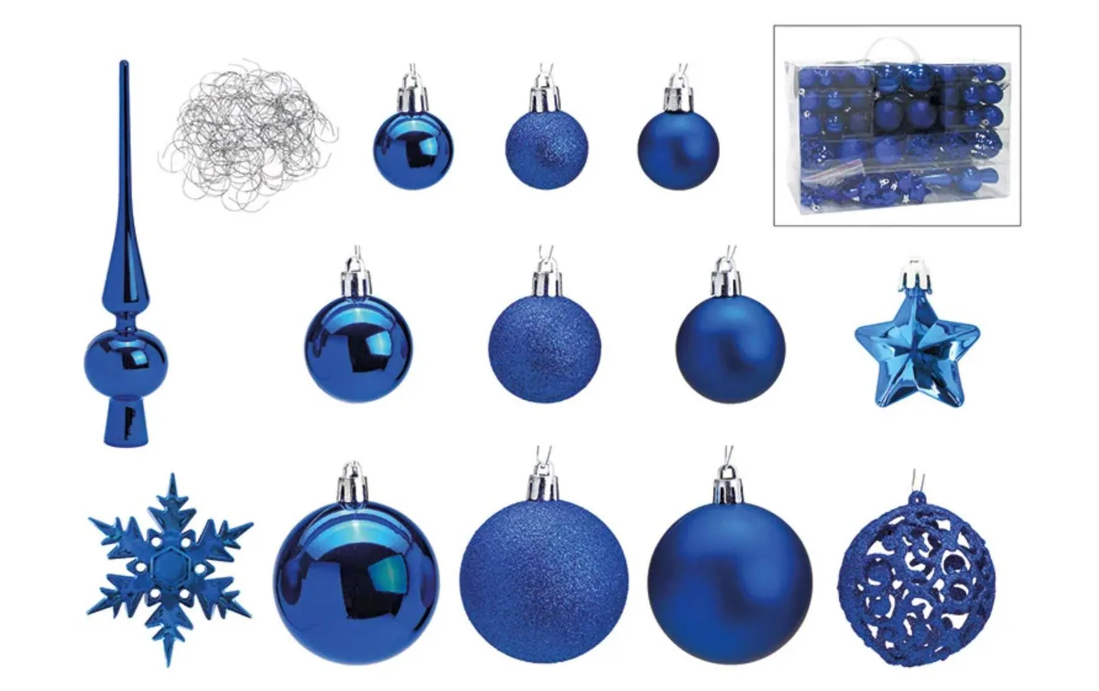 G. Wurm Weihnachtskugel 111-er Set, Blau