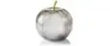 balthasar Mela LED-Glasapfel Grau mit 6-Stunden-Timer