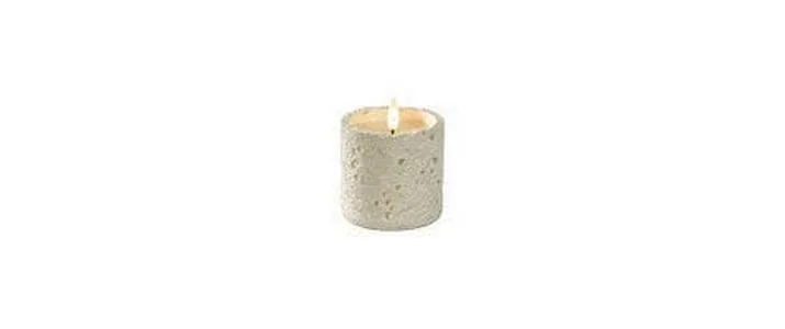 Konstsmide LED-Kerze in Betonoptik, 1 warmweisse Diode, weiss