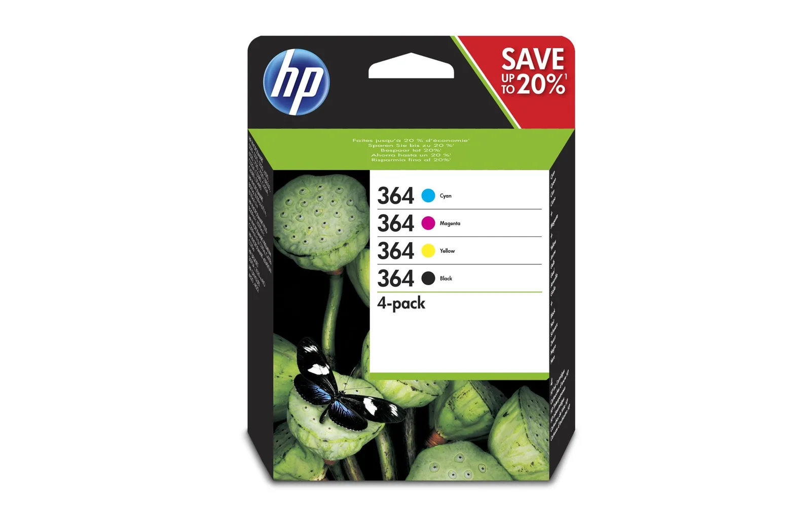 HP Combopack Nr. 364 (Tinte N9J73AE) C/M/Y/BK