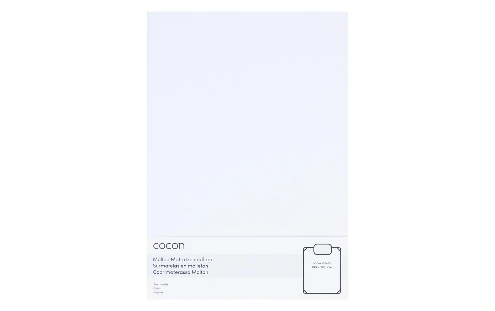 COCON Fixmolton wasserdicht 160 x 200 cm, Weiss