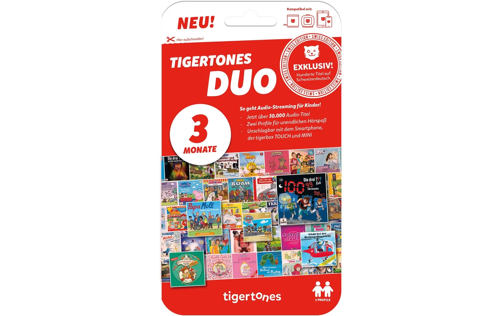 Tigermedia tigertones Duo – Ticket Swiss Edition 3 Monate