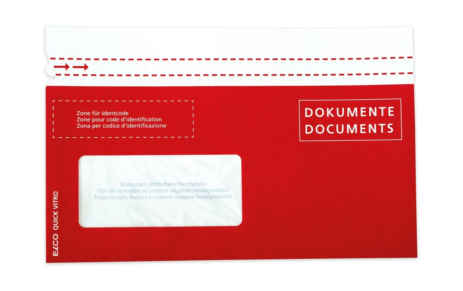 ELCO Dokumententasche aus Papier C5/6 Fenster links, 250 Stück